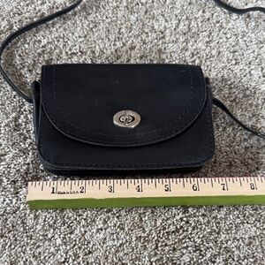Chic Black Mini Crossbody Bag 100% Leather